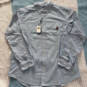 Ralph Lauren Light Blue Bear Casual Button-Down Shirt